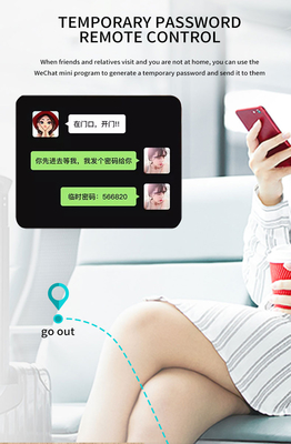 Glomarket Tuya TTlock Sidik jari Digital Password Apartemen Ruangan Rumah Ruang Cerraduras Inteligentes Keamanan Kunci Pintu Kayu Cerdas