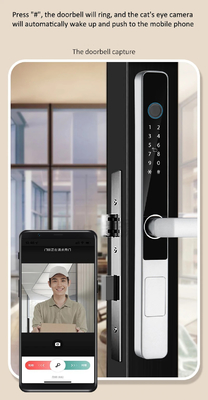 Glomarket Smart Tuya Waterproof Door Lock Door Sliding Fingerprint Password Remote Control Handle Elektronik Kunci Cerdas