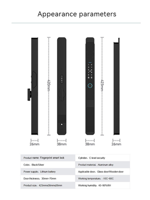 Glomarket Keamanan Cerradura Inteligente Keamanan Rumah Otomatis Listrik Wifi Sidik Jari Digital Tuya Smart Door Lock