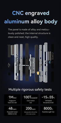 Glomarket Keamanan Cerradura Inteligente Keamanan Rumah Otomatis Listrik Wifi Sidik Jari Digital Tuya Smart Door Lock