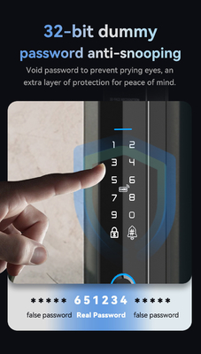 Glomarket Keamanan Cerradura Inteligente Keamanan Rumah Otomatis Listrik Wifi Sidik Jari Digital Tuya Smart Door Lock