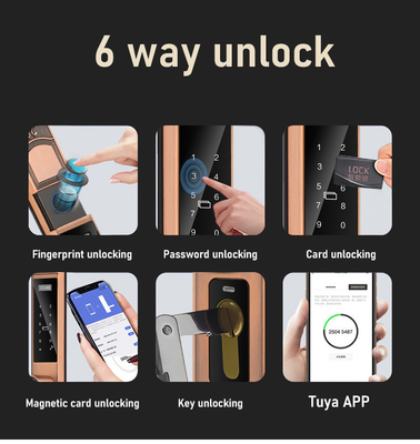 Glomarket Courtyard Villa Gate Lock Keamanan Tinggi Tahan Air Cerdas Kata Sandi Sidik Jari Ganda Kunci Cerdas