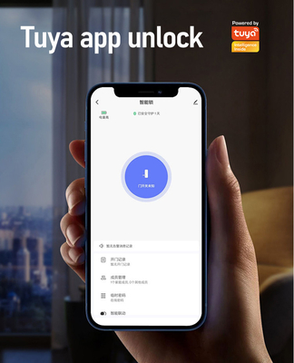 Glomarket Courtyard Villa Gate Lock Keamanan Tinggi Tahan Air Cerdas Kata Sandi Sidik Jari Ganda Kunci Cerdas