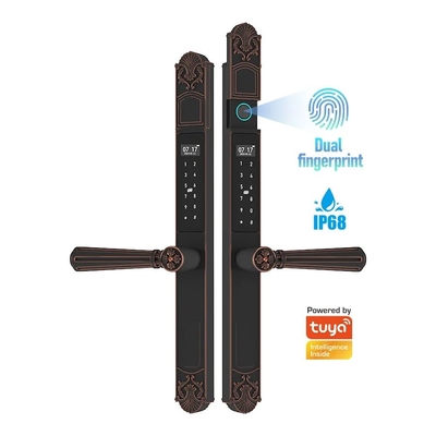 Glomarket Courtyard Villa Gate Lock Keamanan Tinggi Tahan Air Cerdas Kata Sandi Sidik Jari Ganda Kunci Cerdas