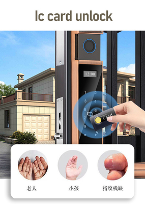 Glomarket Courtyard Villa Gate Lock Keamanan Tinggi Tahan Air Cerdas Kata Sandi Sidik Jari Ganda Kunci Cerdas