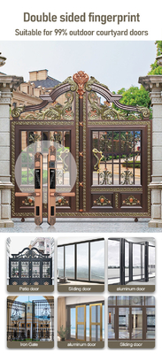 Glomarket Courtyard Villa Gate Lock Keamanan Tinggi Tahan Air Cerdas Kata Sandi Sidik Jari Ganda Kunci Cerdas