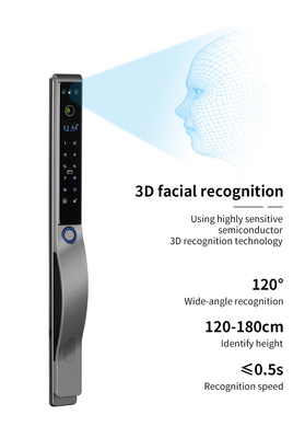 Glomarket Outdoor Electric Keyless 3D Facial Recognition Tuya Digital Password Card Door Lock Waterproof Fingerprint Smart Lock
