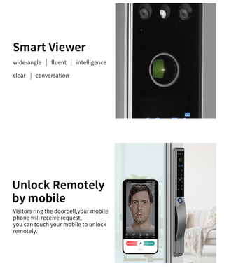Glomarket Outdoor Electric Keyless 3D Facial Recognition Tuya Digital Password Card Door Lock Waterproof Fingerprint Smart Lock