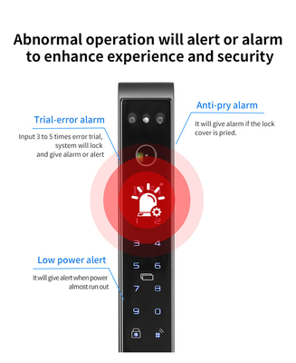 Glomarket Outdoor Electric Keyless 3D Facial Recognition Tuya Digital Password Card Door Lock Waterproof Fingerprint Smart Lock