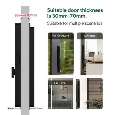 Glomarket Outdoor Waterproof Ip68 Digital Elektronik Tuya Smart Kunci Sidik Jari Aluminium Baja Goresan Kunci Pintu Kaca