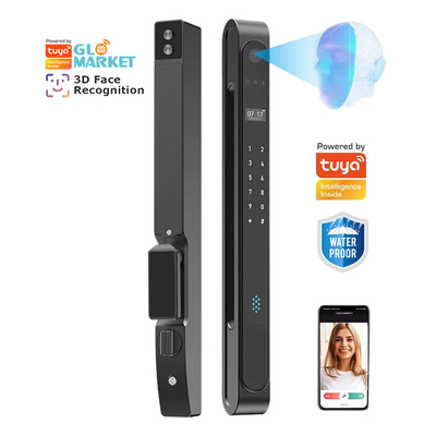 Glomarket Outdoor Waterproof Ip68 Digital Elektronik Tuya Smart Kunci Sidik Jari Aluminium Baja Goresan Kunci Pintu Kaca