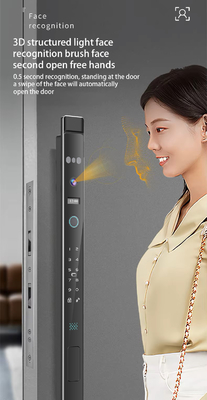 Glomarket 3D Face Recognition Tuya Wifi Aluminium Pintu Geser Kunci Airproof Sidik jari Smart Kunci Digital Kunci Pintu Kaca