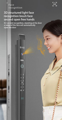 Glomarket Otomatis 3d Face Smart Lock Dengan Kamera Keamanan Biometric Fingerprint Sliding Door Tuya Smart Door Lock