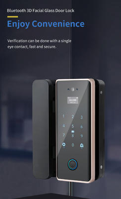 Glomarket Wifi Tuya App Remote Control Smart Fingerprint Glass Door Lock Card Password Face Unlock For Push Pintu Geser