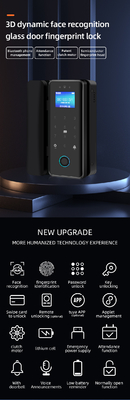 Glomarket Tuya Smart 3d Face Recognition Wifi Kunci Pintu Kaca Sidik Jari Kartu Kata Sandi Kunci Pintu Kaca Elektronik Untuk Kantor