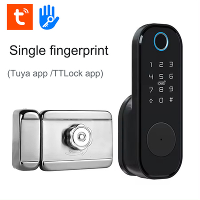 Glomarket Apartment Tuya Smart Door Lock Anti Pencurian Digital Password Ttlock App Control Gate Double Smart Rim Fingerprint Lock