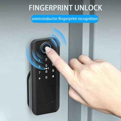 Glomarket Keamanan Luar Ruangan Kunci Digital Cerdas Sidik Jari Kata Sandi Smart Rim Pintu Kunci Untuk Pintu Pintu Depan