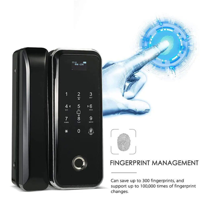 Glomarket Smart Tuya Wifi Kunci Pintu Kaca Sidik Jari Kunci Kata Sandi Keyboard Digital Linkage Cerdas Remote Unlocking