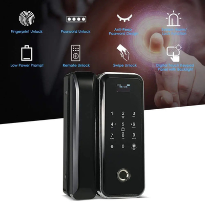 Glomarket Smart Tuya Wifi Kunci Pintu Kaca Sidik Jari Kunci Kata Sandi Keyboard Digital Linkage Cerdas Remote Unlocking