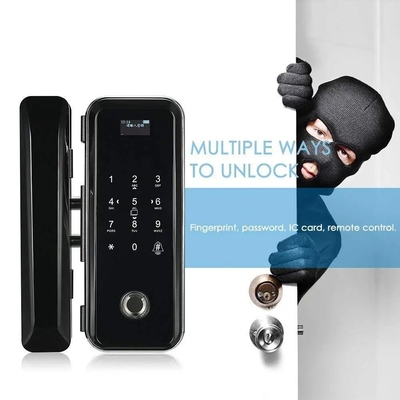 Glomarket Smart Tuya Wifi Kunci Pintu Kaca Sidik Jari Kunci Kata Sandi Keyboard Digital Linkage Cerdas Remote Unlocking
