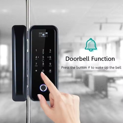 Glomarket Smart Tuya Wifi Kunci Pintu Kaca Sidik Jari Kunci Kata Sandi Keyboard Digital Linkage Cerdas Remote Unlocking