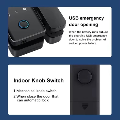 Glomarket Tuya Smart Glass Door Lock Biometric Fingerprint BLE Smart Electronic Lock Untuk Kantor