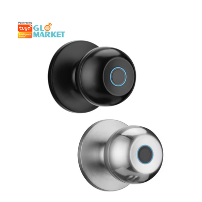 Grosir Glomarket Smart Round Knob Lock Keyless Smart Door Handle Lock Tuya App Control Smart Fingerprint Door Lock