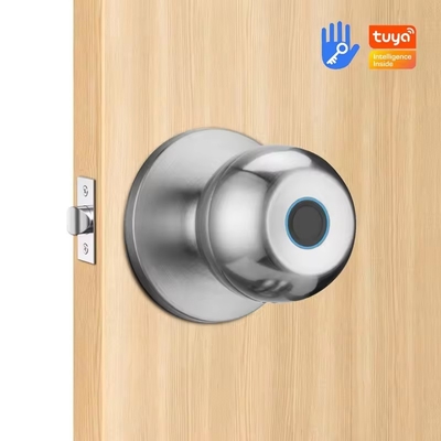 Grosir Glomarket Smart Round Knob Lock Keyless Smart Door Handle Lock Tuya App Control Smart Fingerprint Door Lock