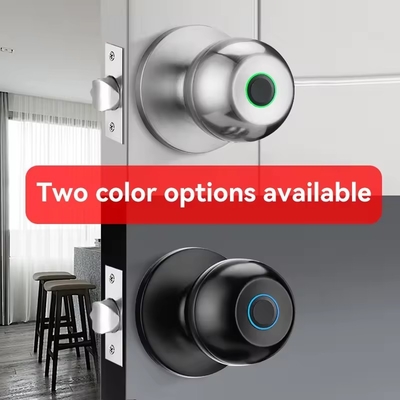 Grosir Glomarket Smart Round Knob Lock Keyless Smart Door Handle Lock Tuya App Control Smart Fingerprint Door Lock