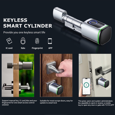 Glomarket Home Smart Door Lock Ttlock Smart Fingerprint Card Key Unlock Adjustable Cylinder Euro Smart Lock Tuya Aplikasi Kunci Pintu