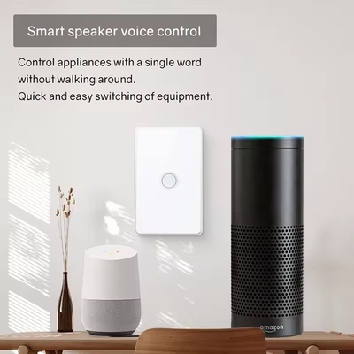 Glomarket Tuya Zigbee/wifi EU Tempered Glass Concave Button Touch Light Switch 1/2/3/4 Gang Wifi Wall Switch Bekerja dengan Google Alexa