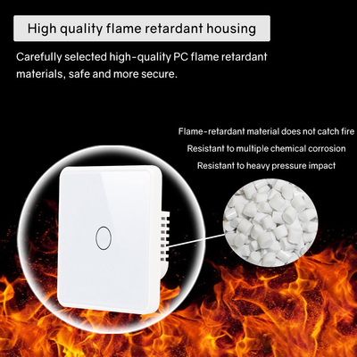 Glomarket Smart EU/UK 1-4Gang Wall Switch WIFI/Zigbee Glass Panel Light Switch Tuya Smart Switch Dengan Google Alexa