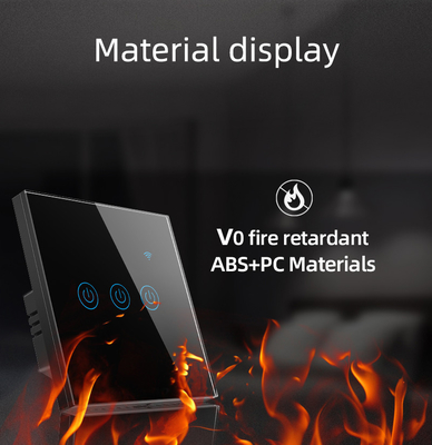 Glomarket EU 1/2/3/4 Gang Tuya Smart Switch Light Alexa Voice Control Touch Glass Wall Wireless WiFi Switch Listrik