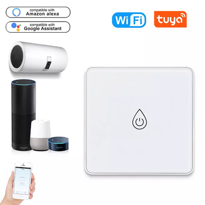 Glomarket Tuya Smart Glass Touch Button Wifi Smart Boiler Switch Alexa Voice Control EU Standard Air Heater Switch