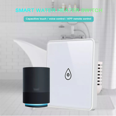 Glomarket Tuya Smart Glass Touch Button Wifi Smart Boiler Switch Alexa Voice Control EU Standard Air Heater Switch
