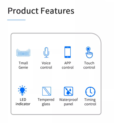 Smart Curtain Switch Wifi/Zigbee Voice Control Asisten Google Smart EU Standar Switch layar sentuh APP Garage Door Switch