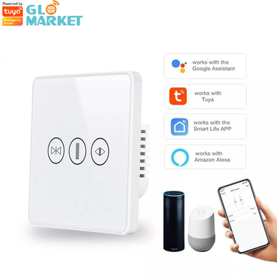 Smart Curtain Switch Wifi/Zigbee Voice Control Asisten Google Smart EU Standar Switch layar sentuh APP Garage Door Switch