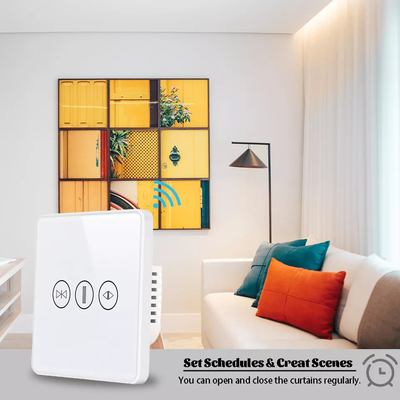 Smart Curtain Switch Wifi/Zigbee Voice Control Asisten Google Smart EU Standar Switch layar sentuh APP Garage Door Switch