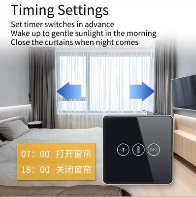 Smart Curtain Switch Wifi/Zigbee Voice Control Asisten Google Smart EU Standar Switch layar sentuh APP Garage Door Switch
