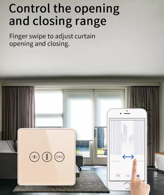 Smart Curtain Switch Wifi/Zigbee Voice Control Asisten Google Smart EU Standar Switch layar sentuh APP Garage Door Switch