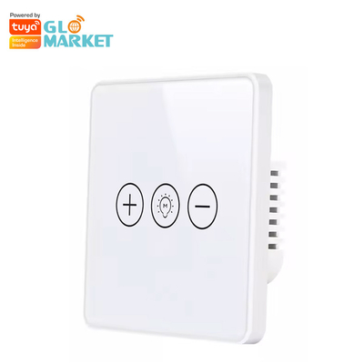 Glomarket Tuya Wifi Smart Switch Wireless Glass Crystal Panel Touch Wall Smart Switch Dimmer Wi-fi Light For Smart Home