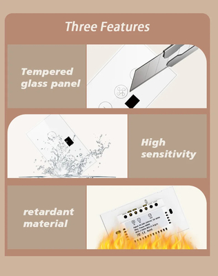 Glomarket Tuya Smart Wifi Ceiling Fan Switch Eu Standar Glass Touch Wall App Remote Control Pengganti Kecepatan Kipas Listrik