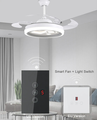 Glomarket Tuya Wifi Fan Light Switch Touch 3 In 1 Switch 5 Speed Adjustment Ceiling Fan Switch Untuk Alexa Google Home