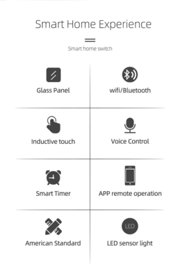 Glomarket Smart Home Remote Voice Control Panel sentuh pemanas air Switch Tuya Wireless Wifi Boiler Switch