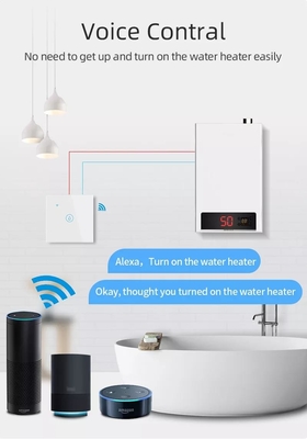 Glomarket Smart Home Remote Voice Control Panel sentuh pemanas air Switch Tuya Wireless Wifi Boiler Switch