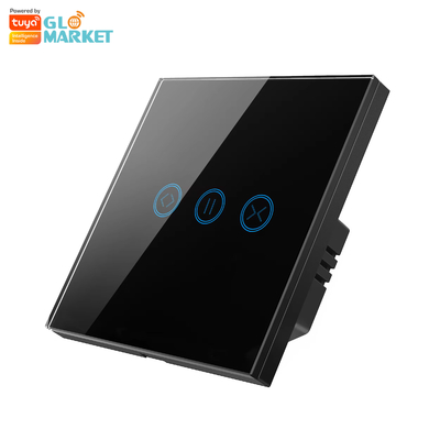 Glomarket Tuya WiFi Smart Touch Screen Curtain Switch Roller Shutter Door Switch Panel Curtain Listrik APP Remote Control
