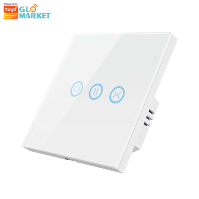 Glomarket Tuya WiFi Smart Touch Screen Curtain Switch Roller Shutter Door Switch Panel Curtain Listrik APP Remote Control