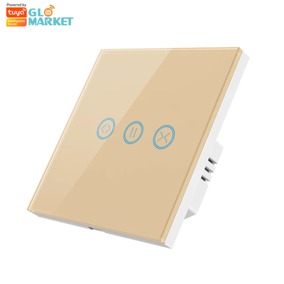 Glomarket Tuya WiFi Smart Touch Screen Curtain Switch Roller Shutter Door Switch Panel Curtain Listrik APP Remote Control