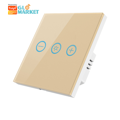 Glomarket Panel Sentuh Kaca Tuya Wifi Bulb Wireless Remote Adjustable Light Dimmer Switch Sentuh Cerdas Untuk Lampu Lampu