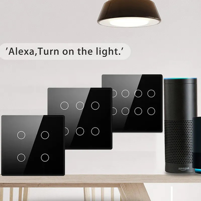 Glomarket Smart Wifi Brasil 118*124 Switch Bekerja dengan Asisten Google Alexa Tuya Smart Light Switch untuk Rumah